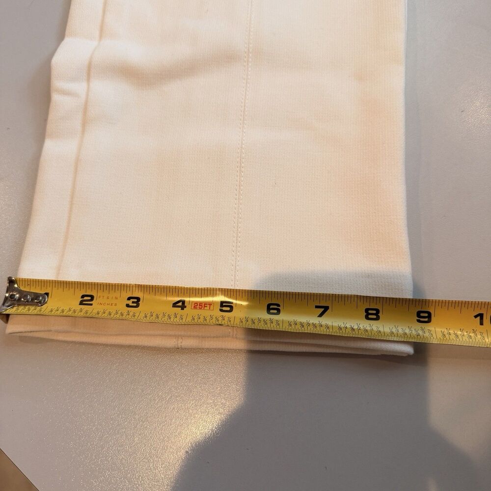 Ann Taylor Ivory Cropped Straight Leg Career Pants Stretch Side Zip 2 Minimalist - Picture 14 of 14